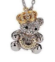 Подвеска-мишка juicy couture,  украшен стразами и короной золотого цвет